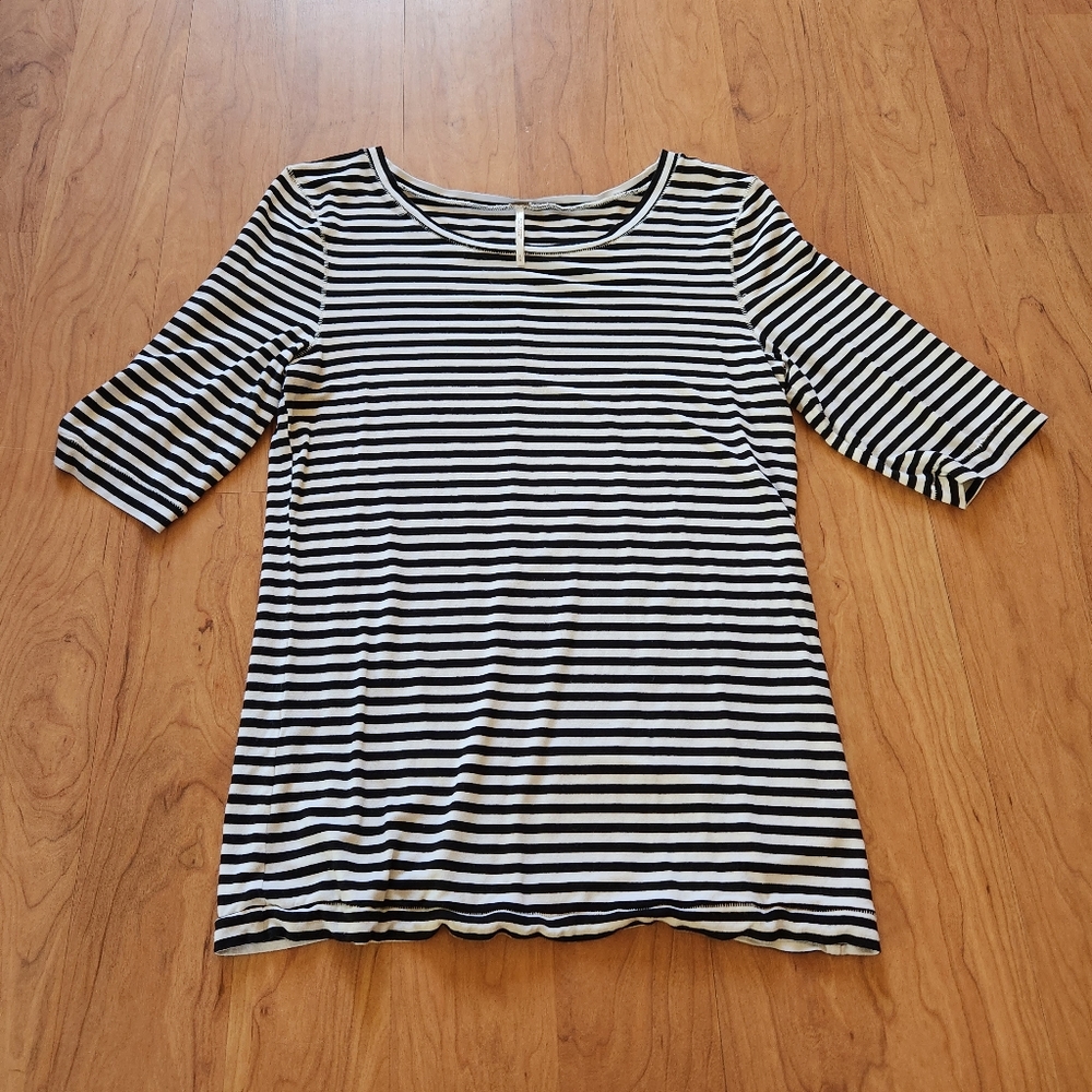 FREE PEOPLE 3/4 Sleeve Striped Top